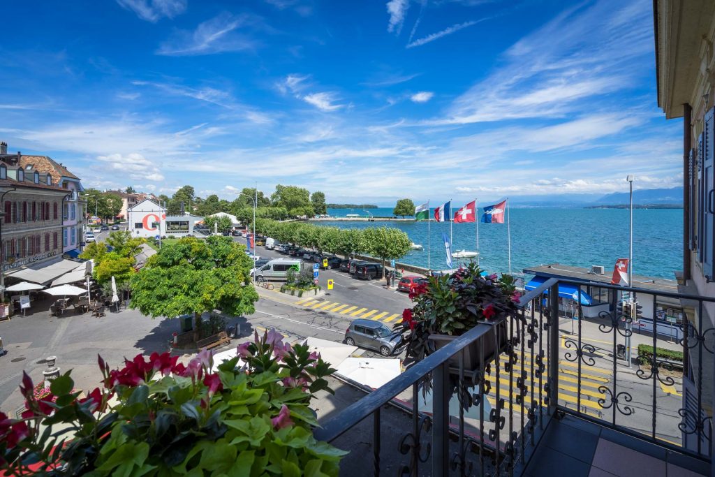 Hotel Le Rive Nyon overlooking Lake Geneva